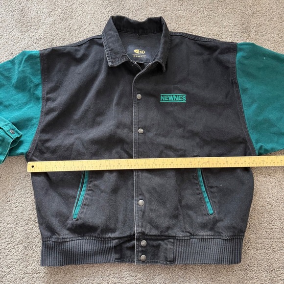 NEWNES Other - NEWNES Mens Black Teal Colorblock Denim Jacket Size Large